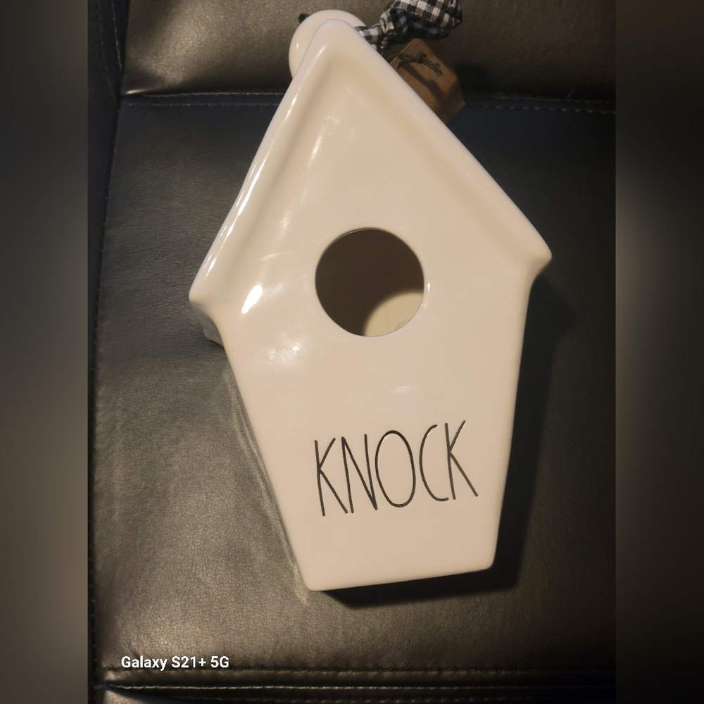White Ceramic Birdhouse by Rae Dunn